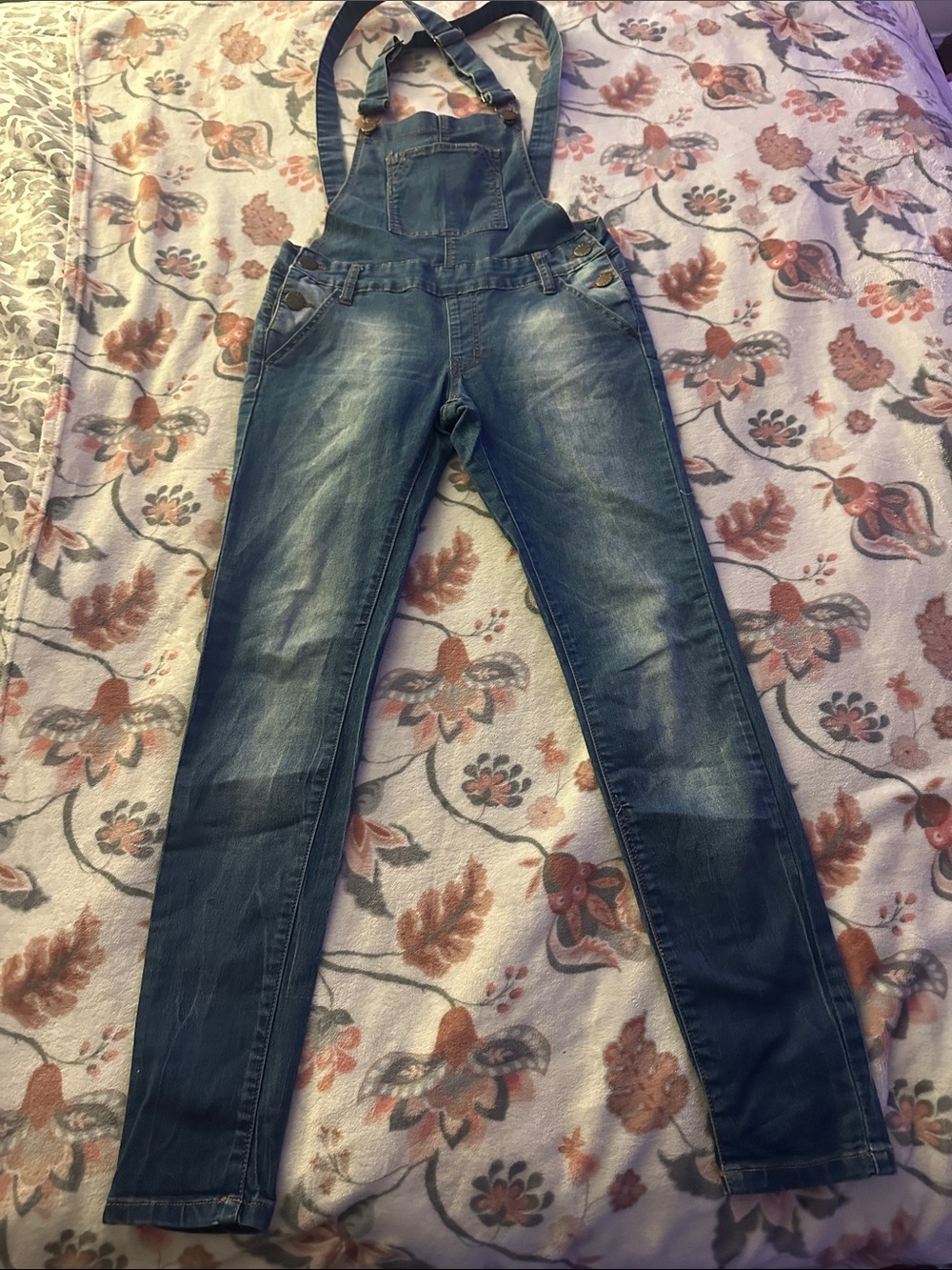 VIP Blue Washed Women's Denim Overalls